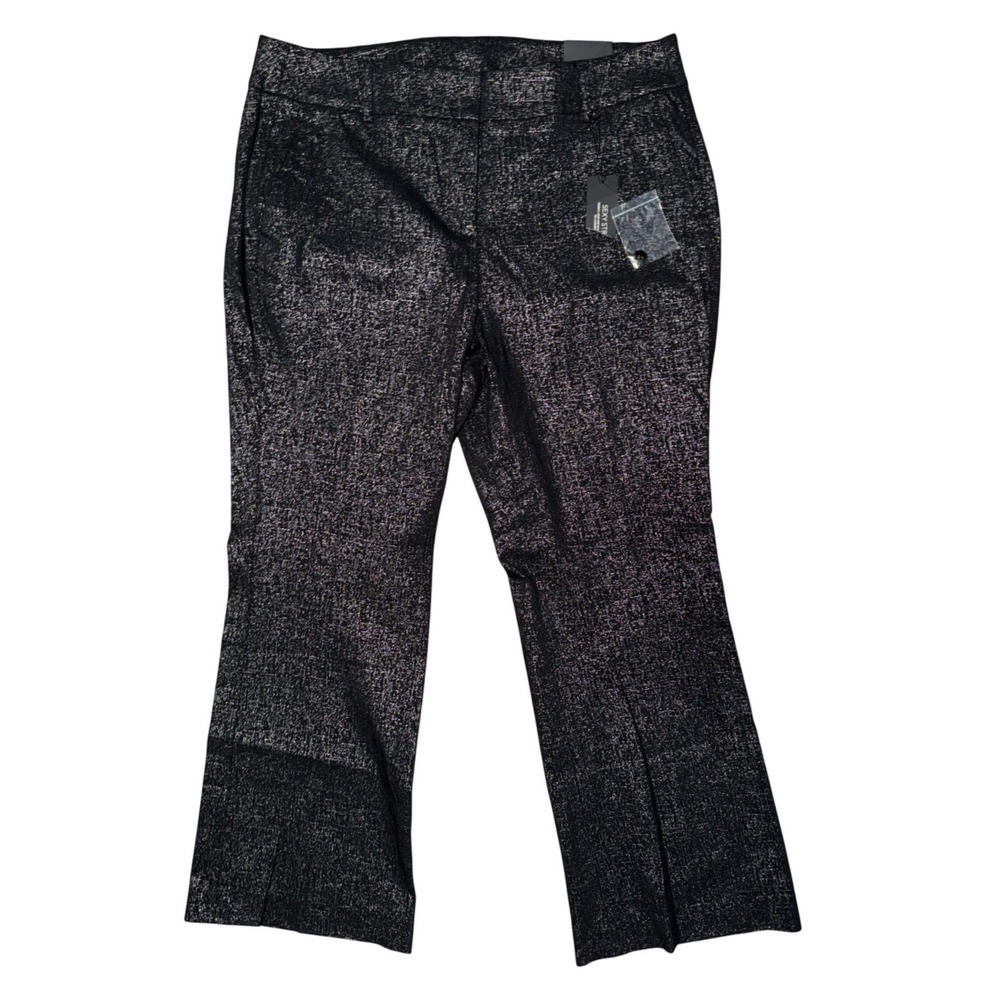 Lane Bryant The Ashley Metallic Curvy Bootcut Pants Short Career Office Comfort